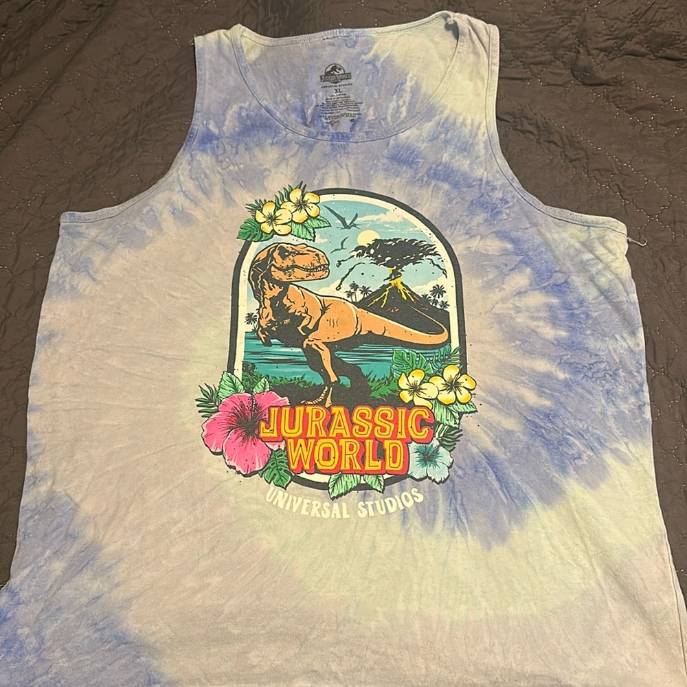 Universal Studios Jurassic World tie-dye tank top